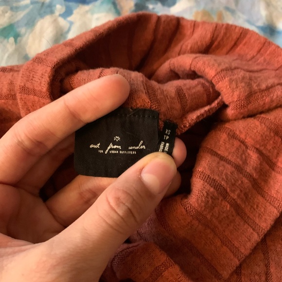 Out from Under Iona Rust Ribbed Turtleneck - Picture 5 of 5